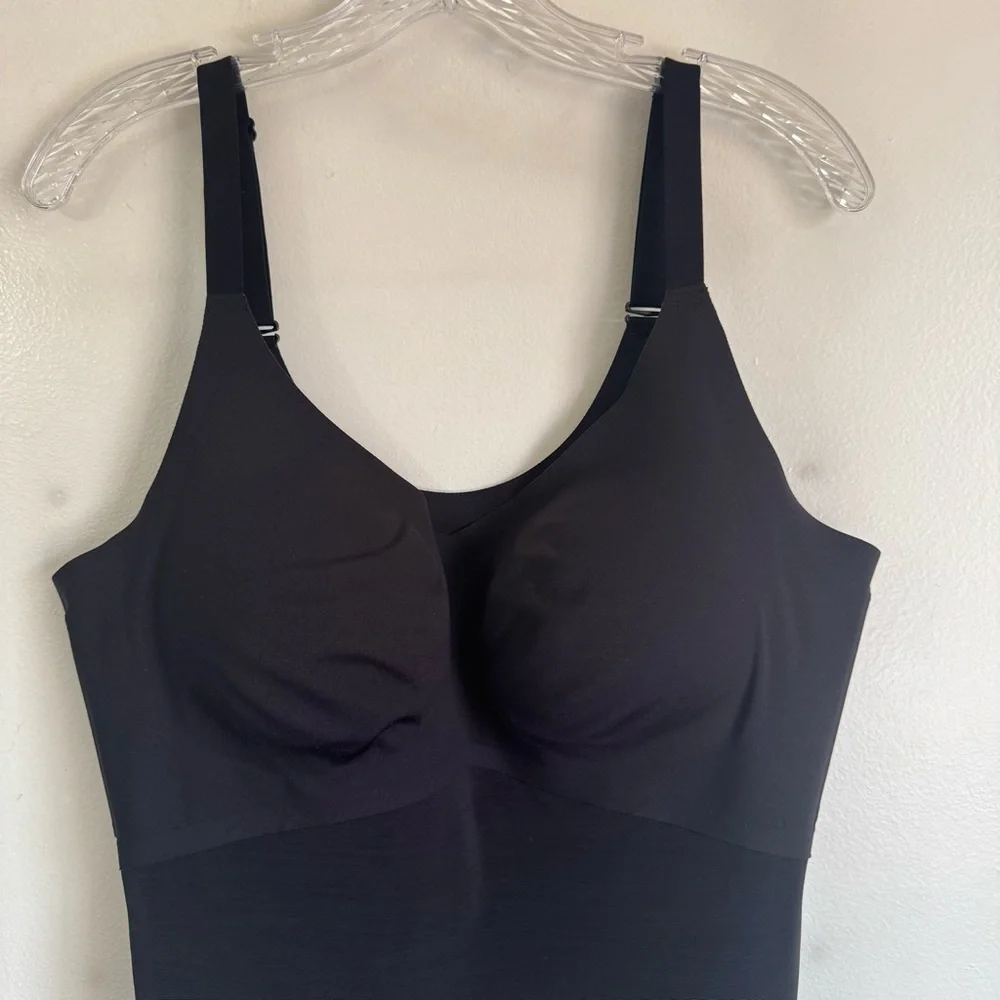 HONEYLOVE LiftWear Tank Shapewear Vamp Black Seamless Smoothing Wire Free Sz 1X - Picture 6 of 14